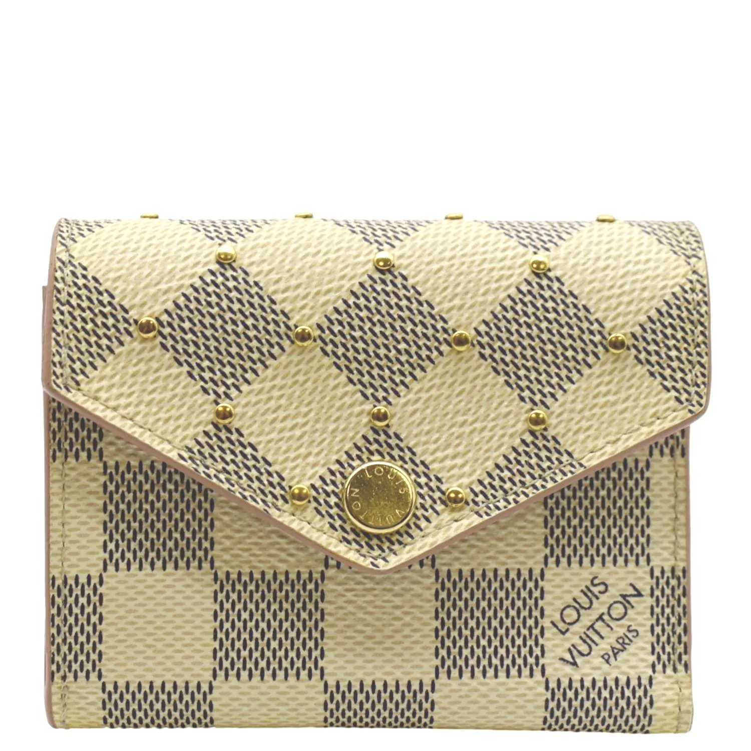 Azur High-demand Wallet LOUIS Certified Studded Zoe White VUITTON Damier