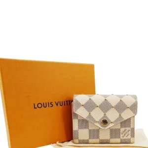 Azur High-demand Wallet LOUIS Certified Studded Zoe White VUITTON Damier