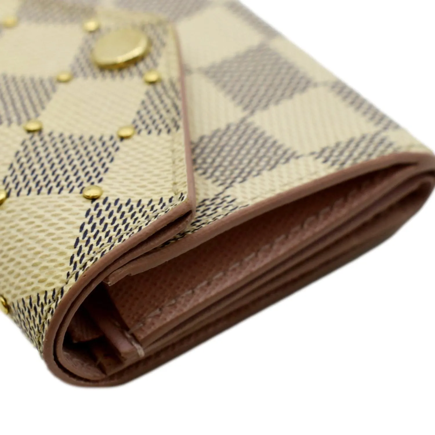 Azur High-demand Wallet LOUIS Certified Studded Zoe White VUITTON Damier