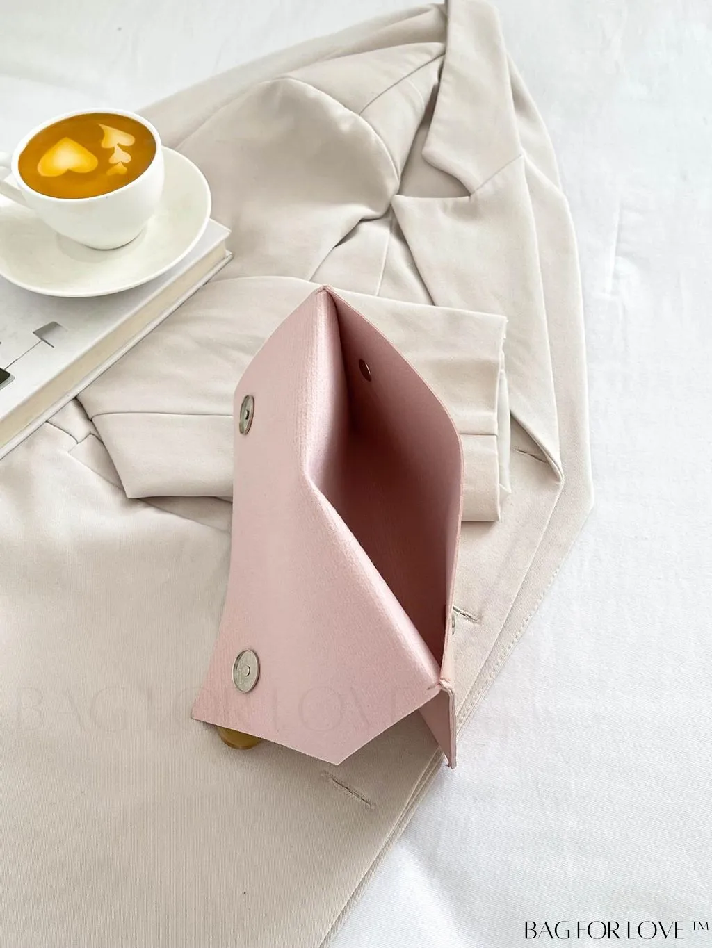 BagForLove - Stylish Studded Envelope Clutch: Fashionable Solid Color Bag for Any Occasion
