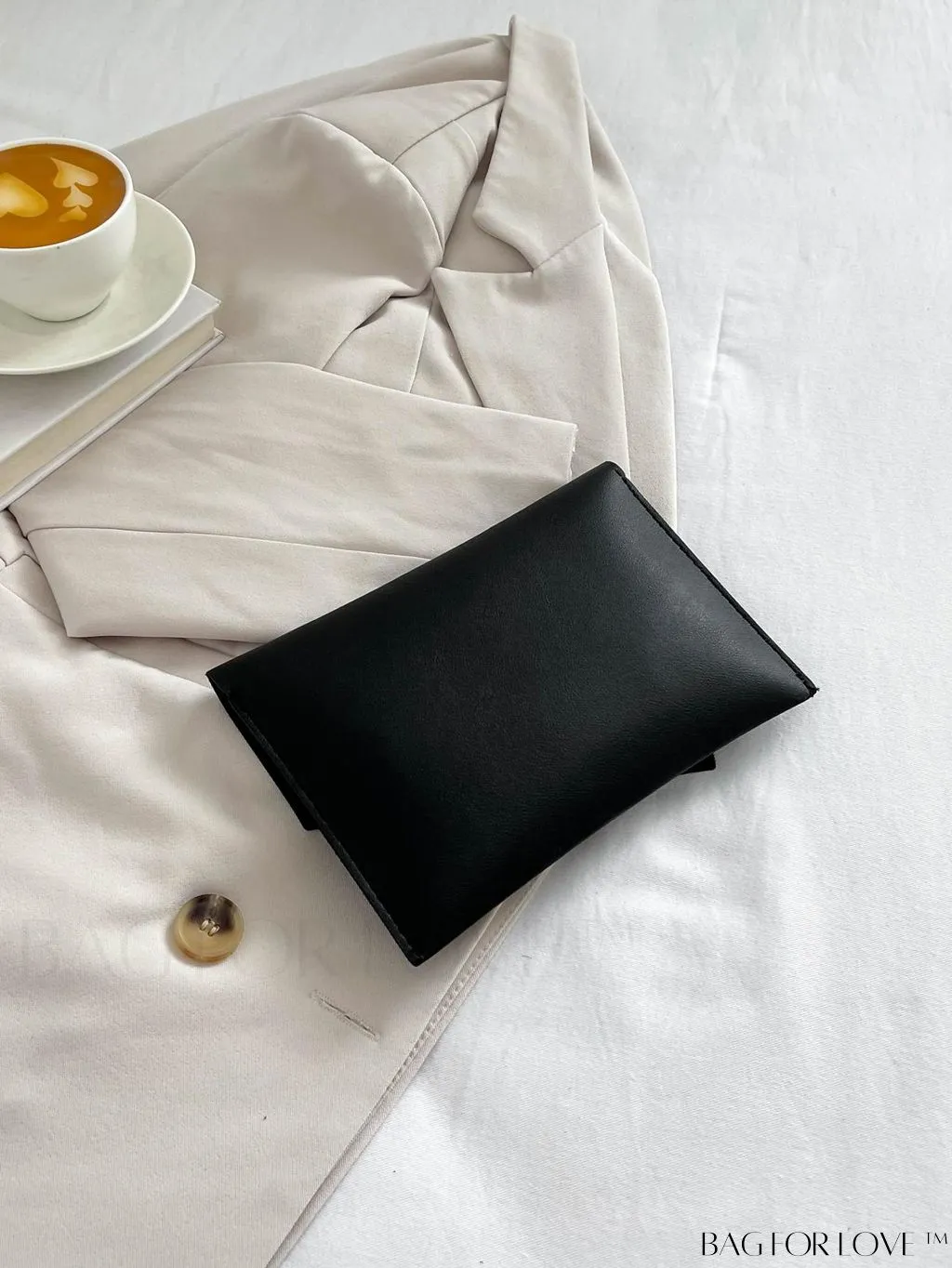 BagForLove - Stylish Studded Envelope Clutch: Fashionable Solid Color Bag for Any Occasion