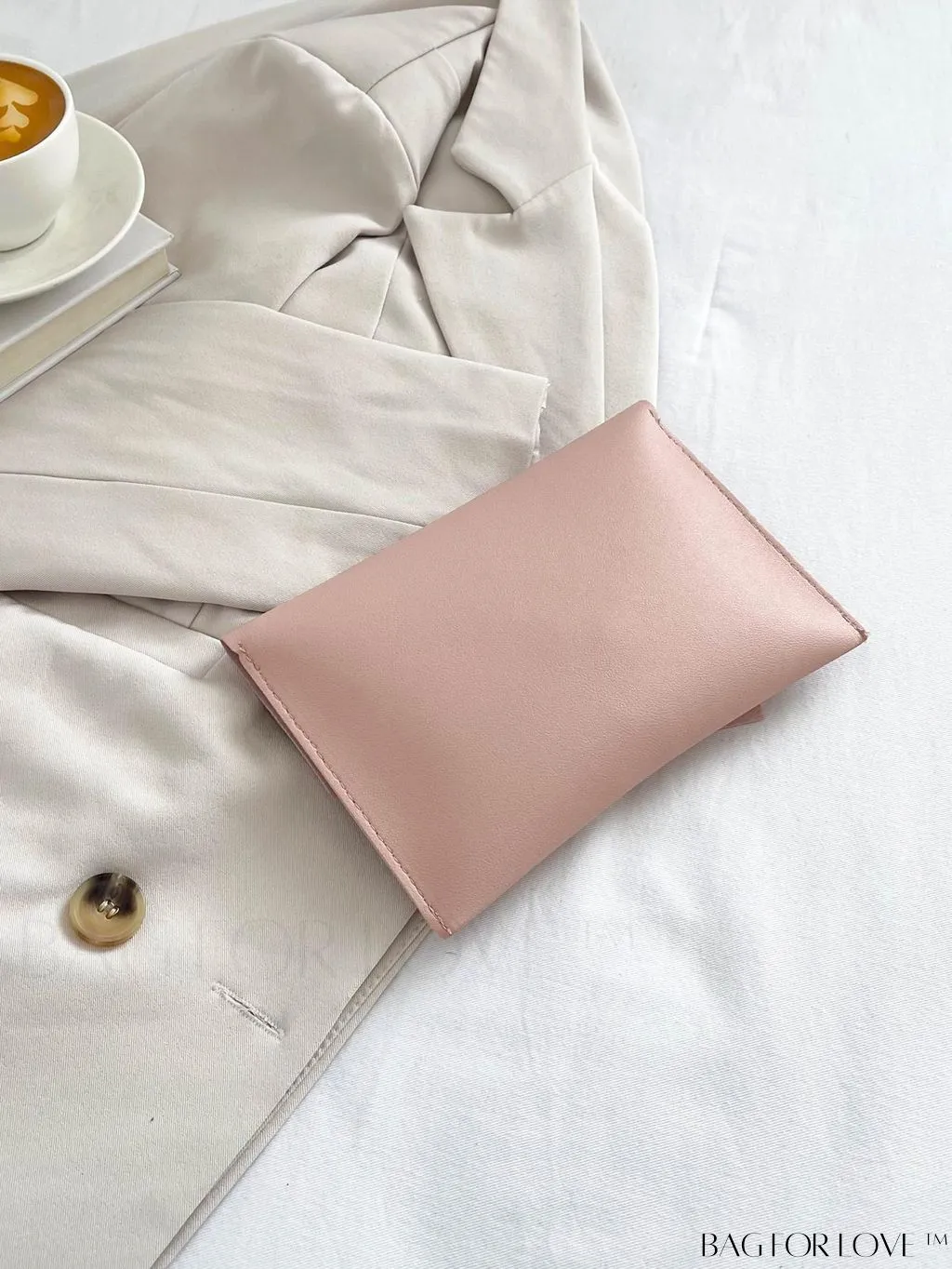 BagForLove - Stylish Studded Envelope Clutch: Fashionable Solid Color Bag for Any Occasion