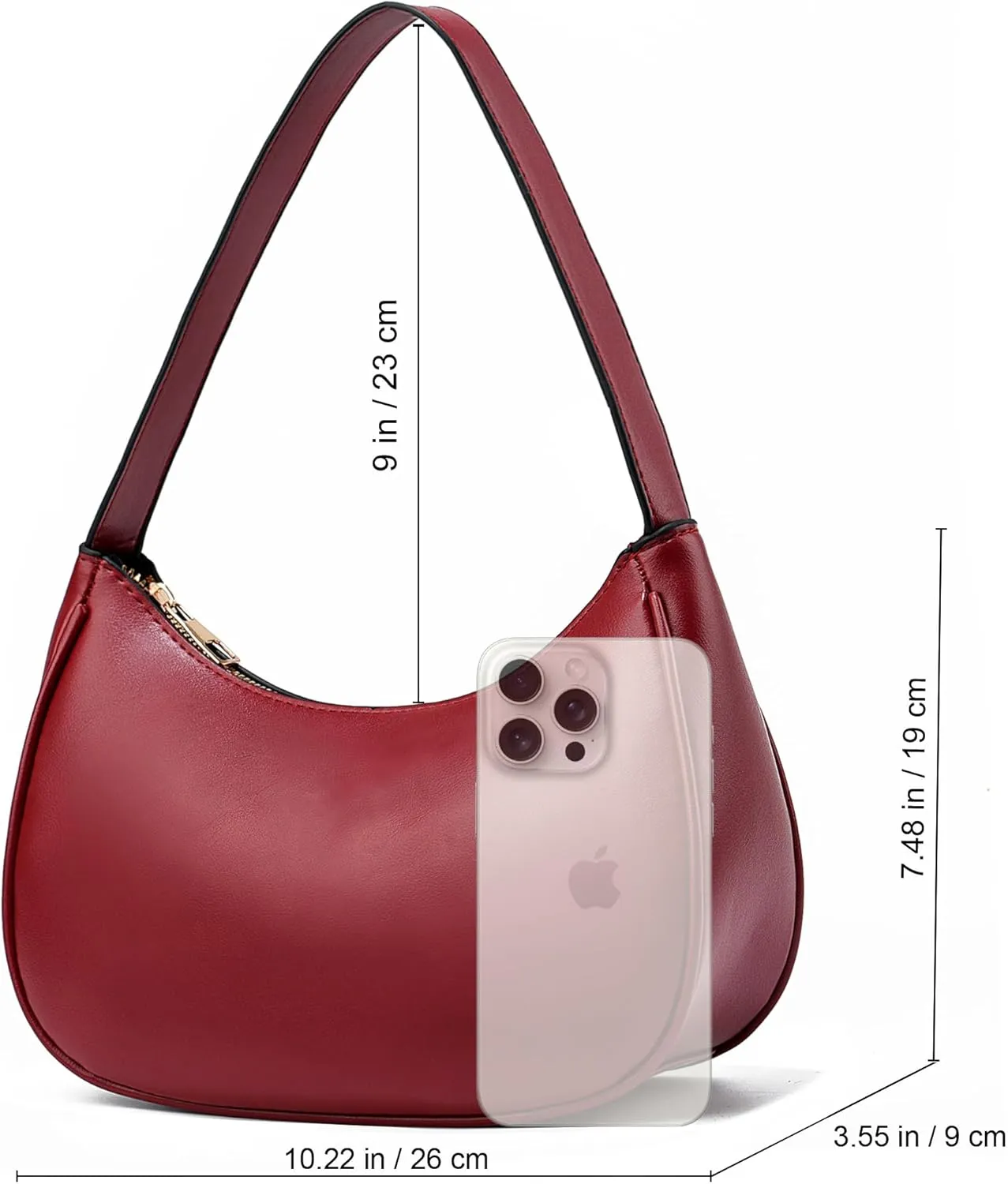 BAIKELI Crescent Shoulder Bags for Women Small Shoulder Purse Handbag Retro Classic Clutch Hobo Tote Bag Underarm Purse