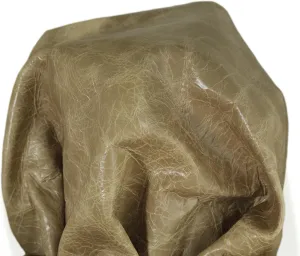 Beige Taupe 12 inch x 12 inch Cut. Two Tone Soft Handbag Garment Cowhide Genuine Leather Hide Skin NAT Leathers (12 inch x 12 inch Cut)