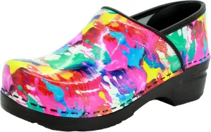 BJORK Swedish Comfort Women's Professional Printed Leather Clogs