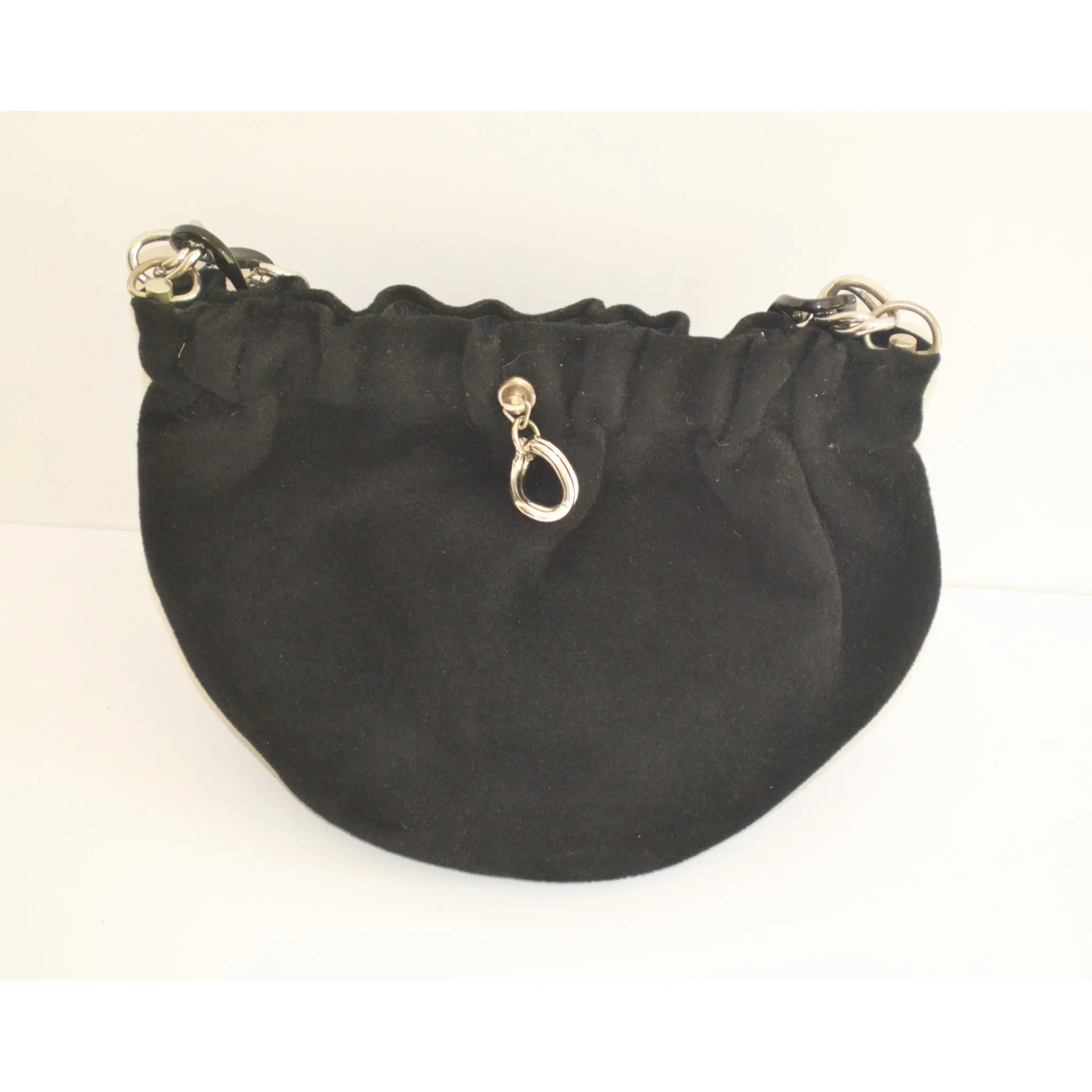 Black Velvet Chain Purse By Morris Moskowitz
