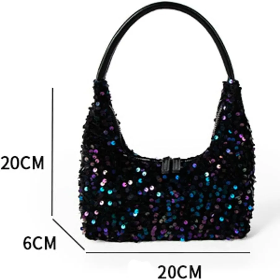 Bling Bling Glitter Clutch Bag for Women, Summer Stylish Shoulder Purse, Elegant & Unique Underarm Handbag