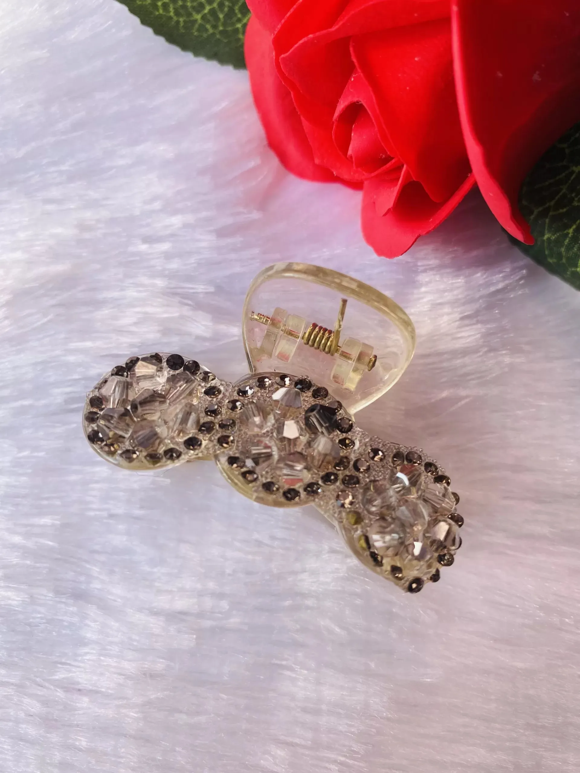 Bling Pearl Crystal Rhinestone Stone Hair Clips For Girls