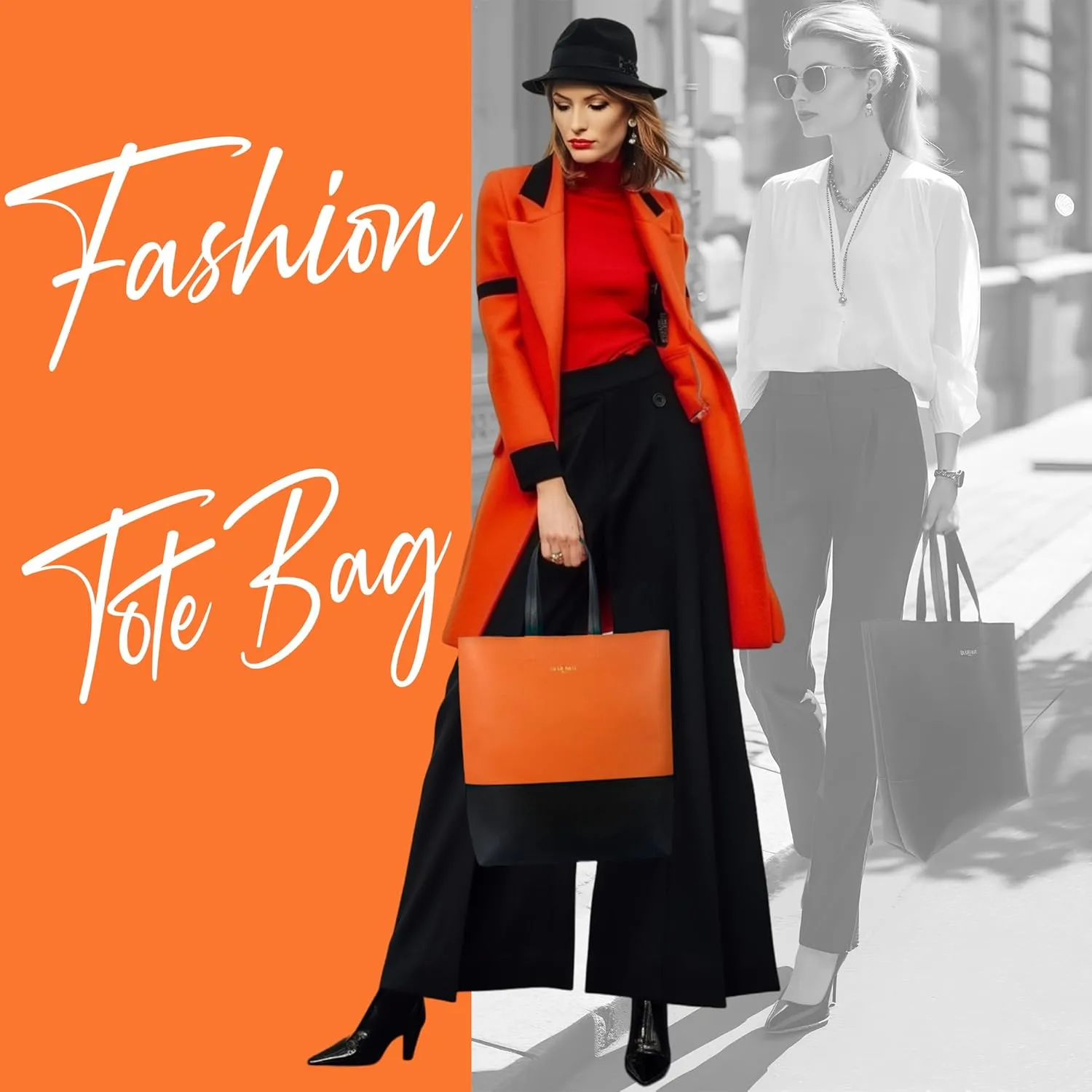 Bluenut Tote-Bag-for-Woman-Top-Handle-Satchel-Bag-2-Tone-Large-Tote-Bag-Purses-and-Handbag