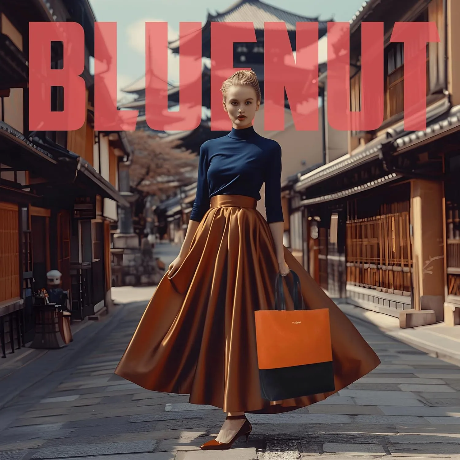 Bluenut Tote-Bag-for-Woman-Top-Handle-Satchel-Bag-2-Tone-Large-Tote-Bag-Purses-and-Handbag