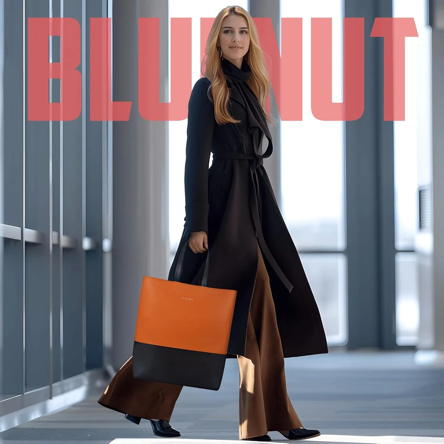 Bluenut Tote-Bag-for-Woman-Top-Handle-Satchel-Bag-2-Tone-Large-Tote-Bag-Purses-and-Handbag
