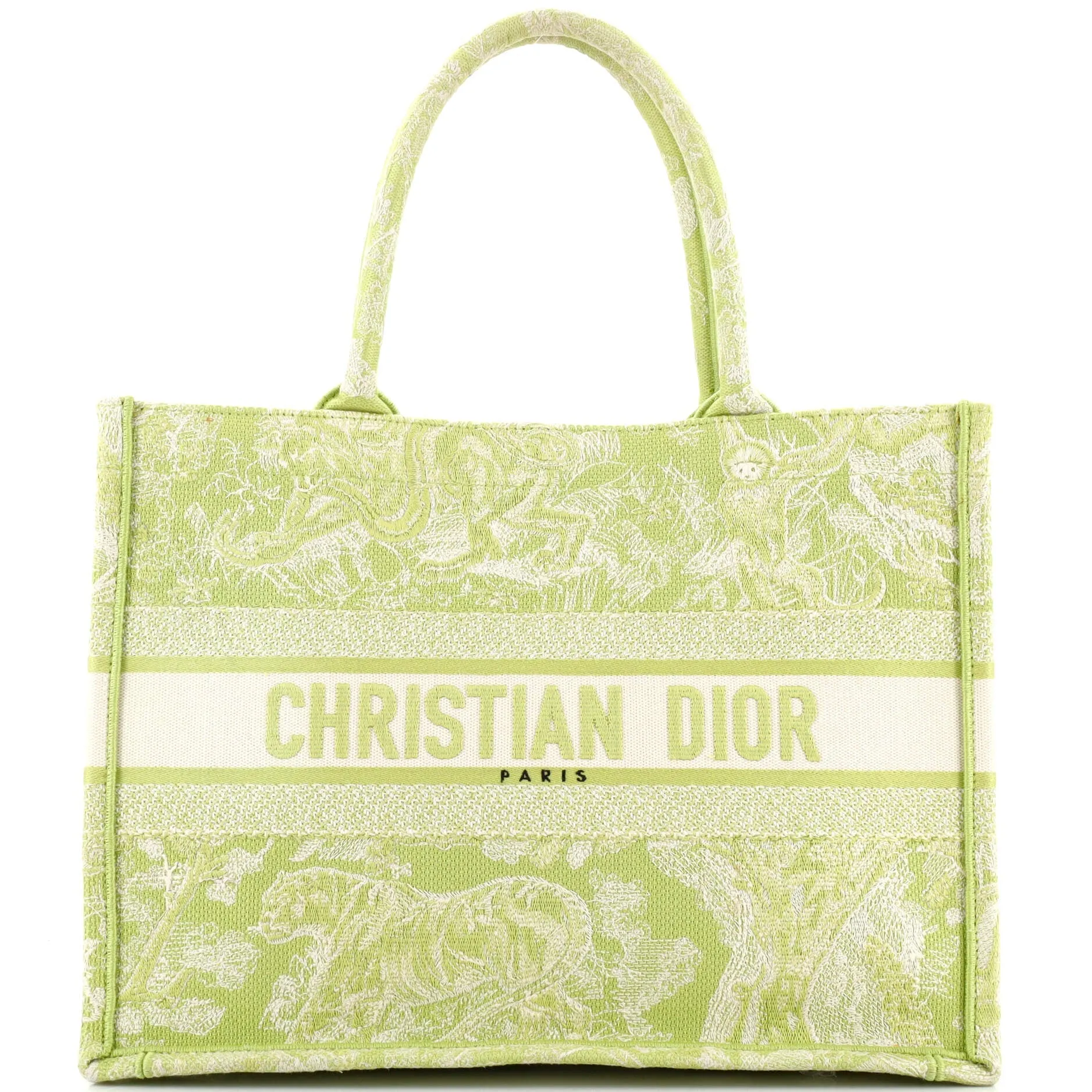 Book Tote Embroidered Canvas Medium
