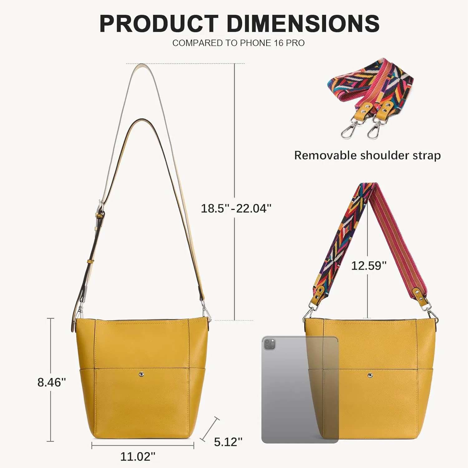 BOSTANTEN Leather Bucket Bag for Women Designer Handbags Hobo Tote Shoulder Purses