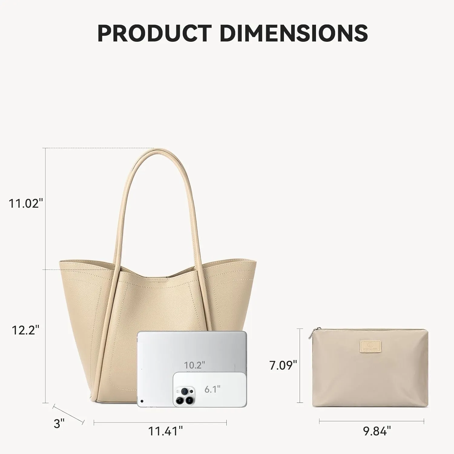 BOSTANTEN Purses for Women Trendy Travel Shoulder Bag Ladies Designer Tote Handbag 2025 Summer (11.4" x 3" x 12.2")