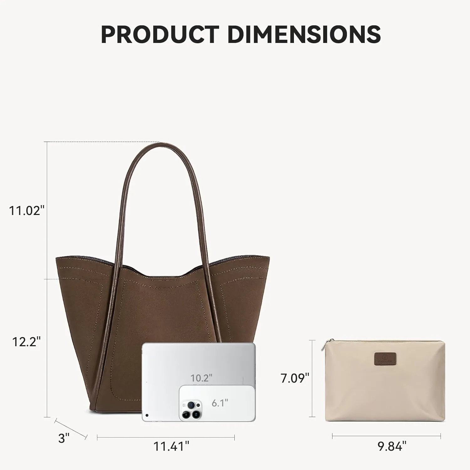 BOSTANTEN Purses for Women Trendy Travel Shoulder Bag Ladies Designer Tote Handbag 2025 Summer (11.4" x 3" x 12.2")