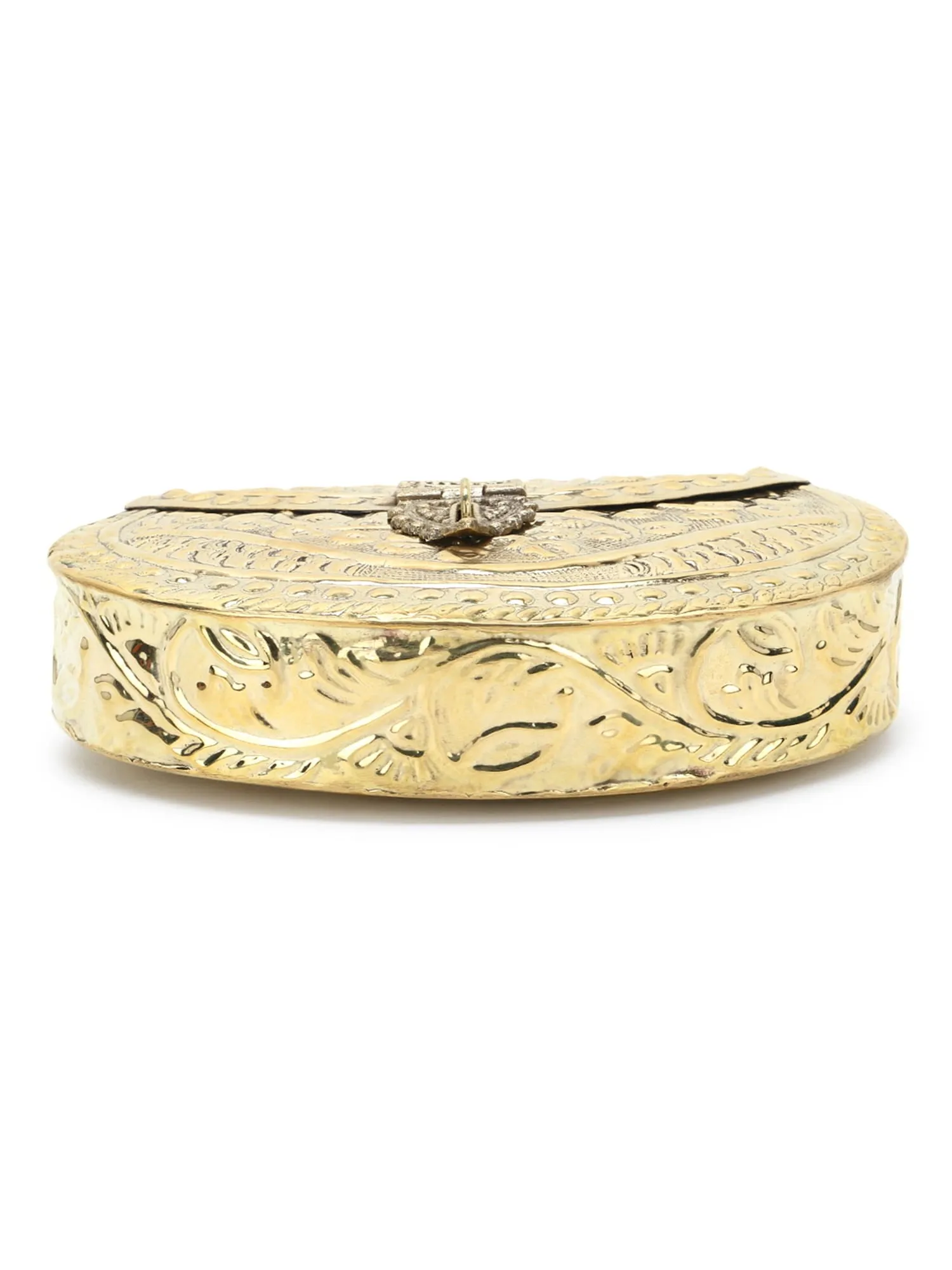 Brass Embossed Design Clutch