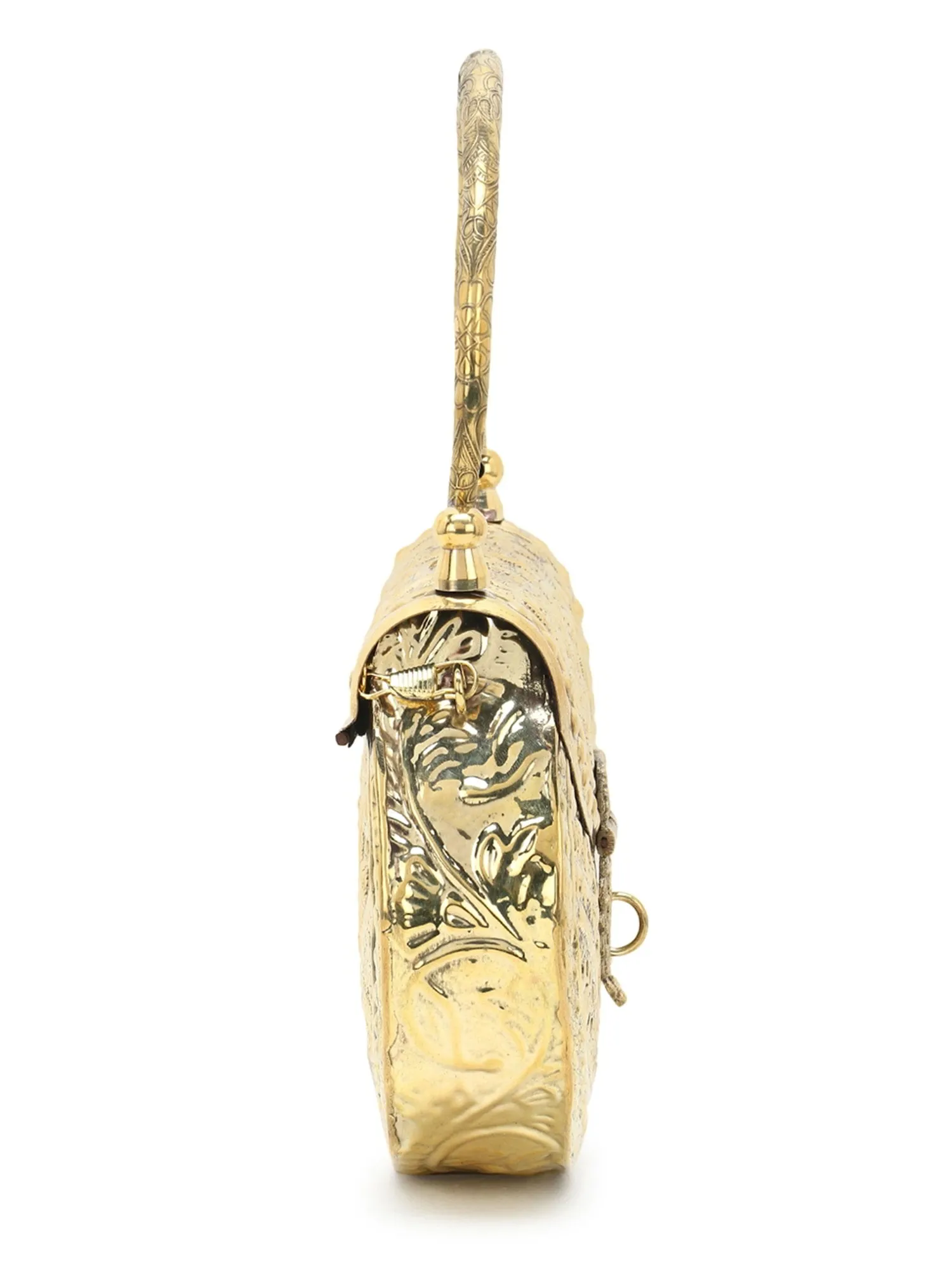 Brass Embossed Design Clutch