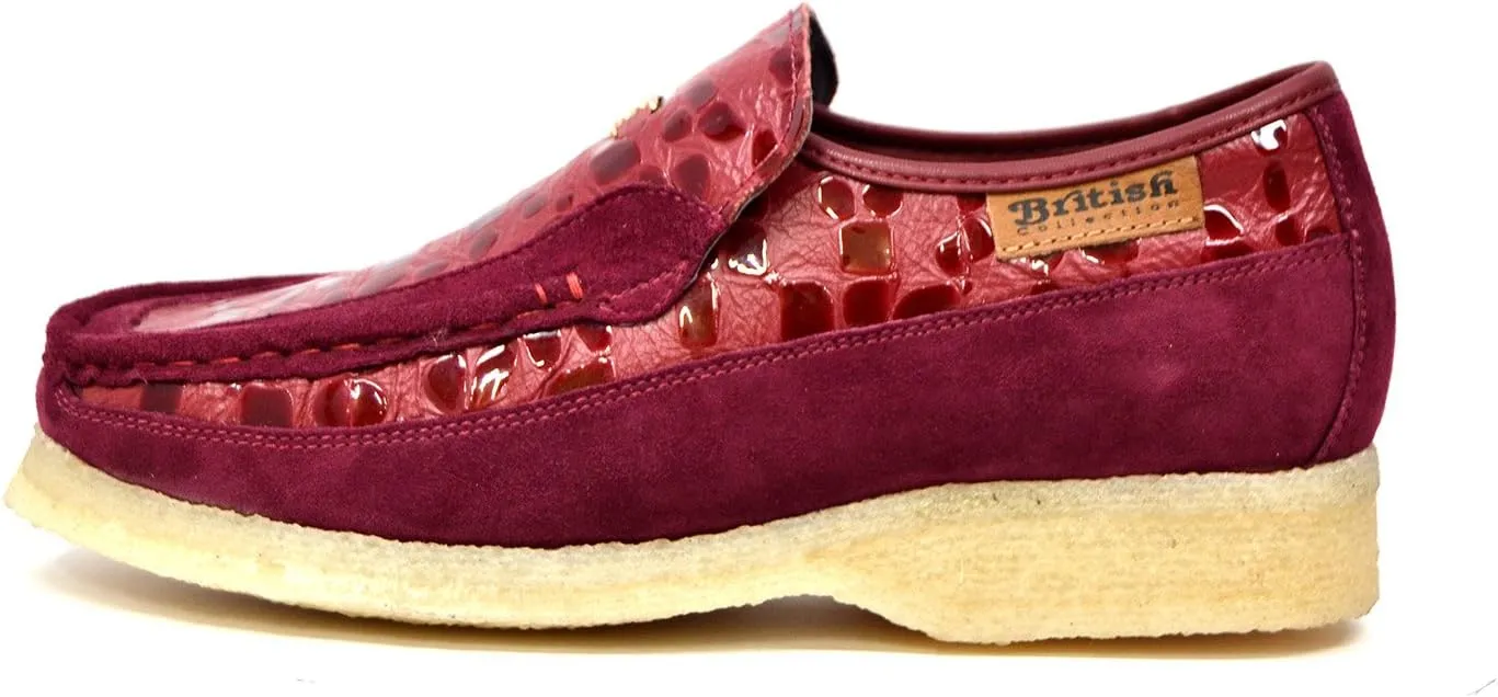 British Collection - Stone Croc Leather and Suede