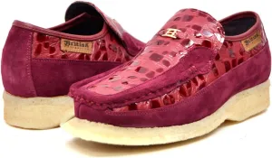British Collection - Stone Croc Leather and Suede