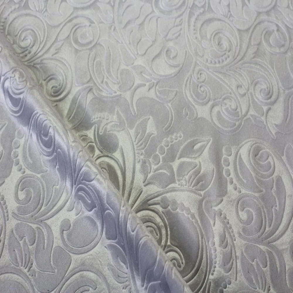 Brocade Scroll Velvet Fabric, 58 Inch in Width, Ideal Embossed Material for Home Décor