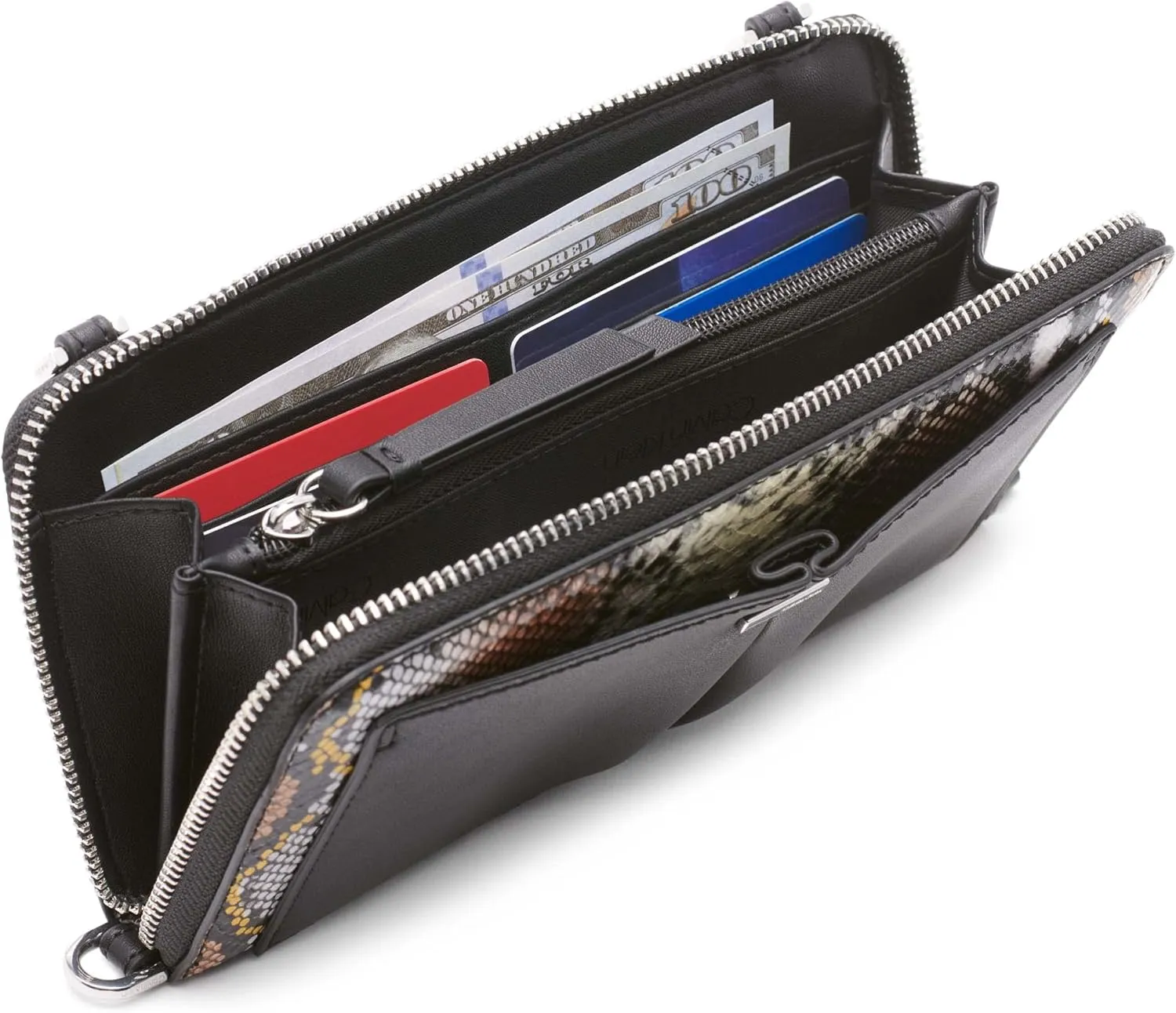 Calvin Klein Nickel Organizational Wallet on a String Crossbody