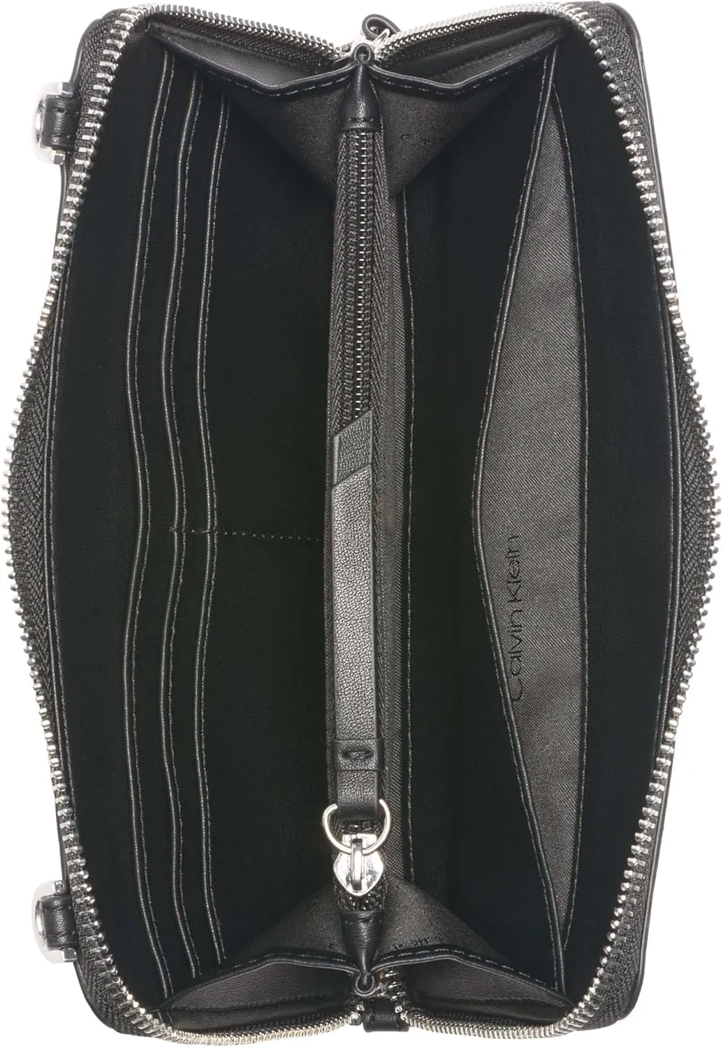 Calvin Klein Nickel Organizational Wallet on a String Crossbody