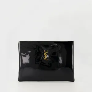Calypso Black Patent Clutch