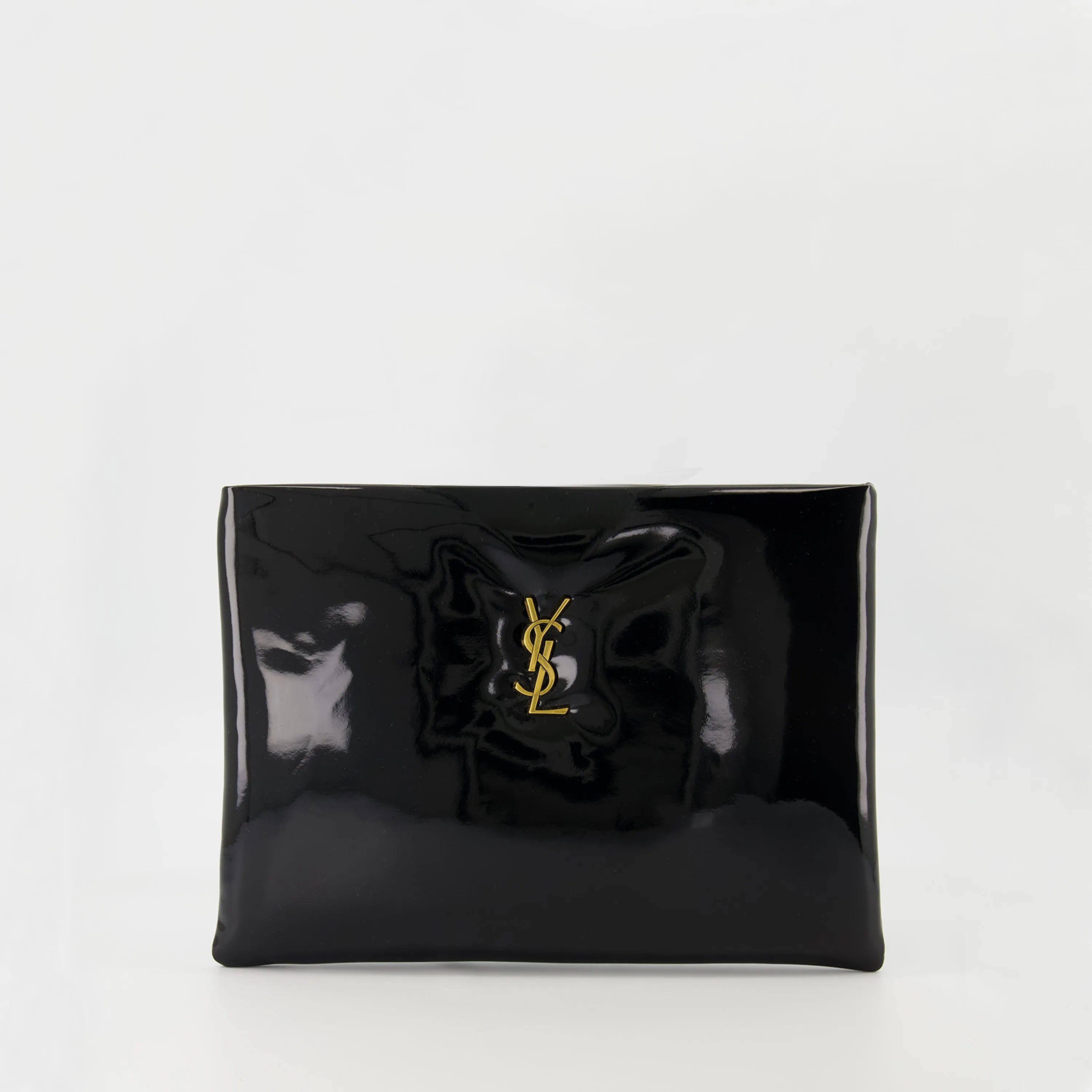 Calypso Black Patent Clutch
