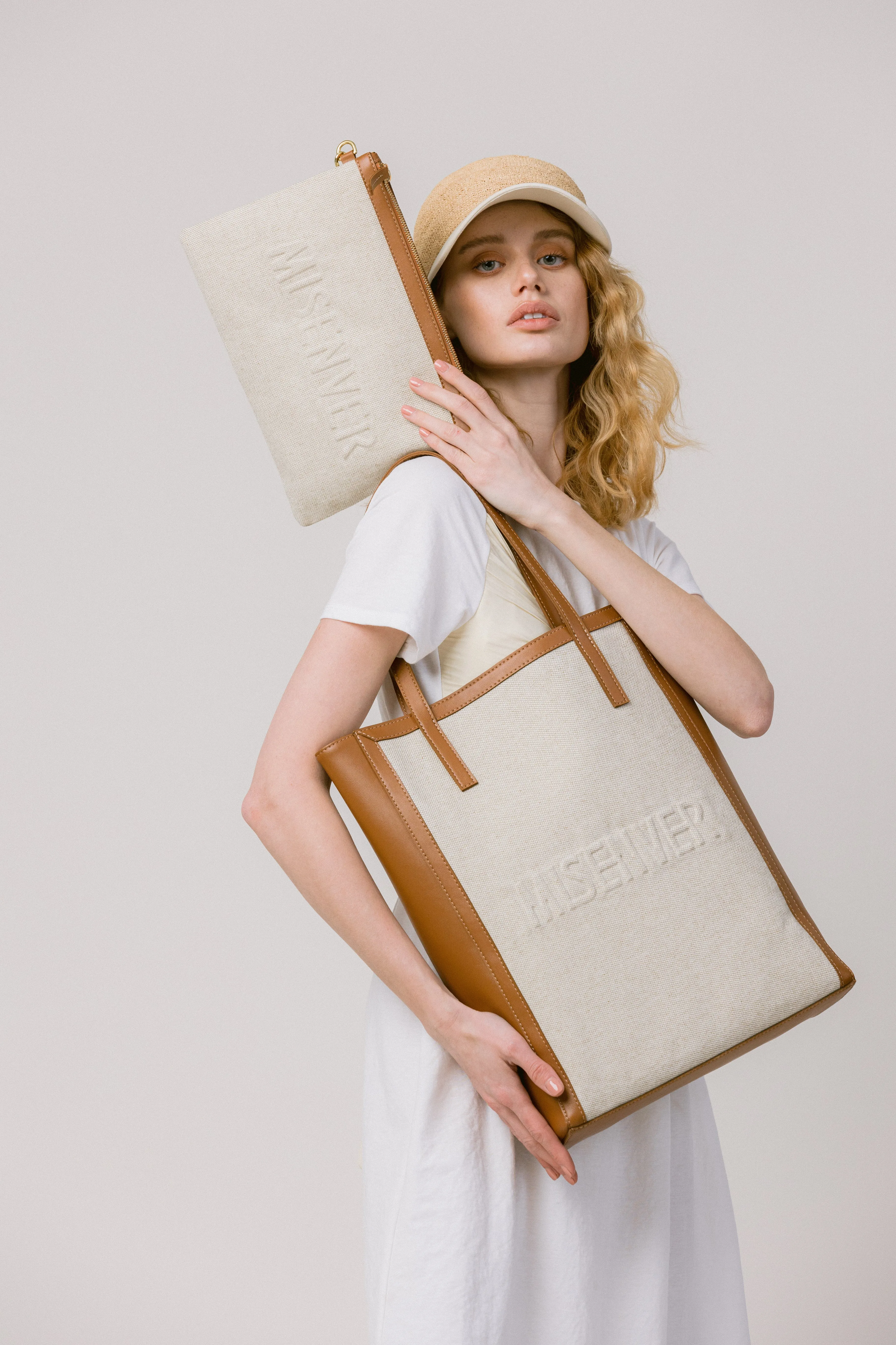 Canvas Embossed Clutch