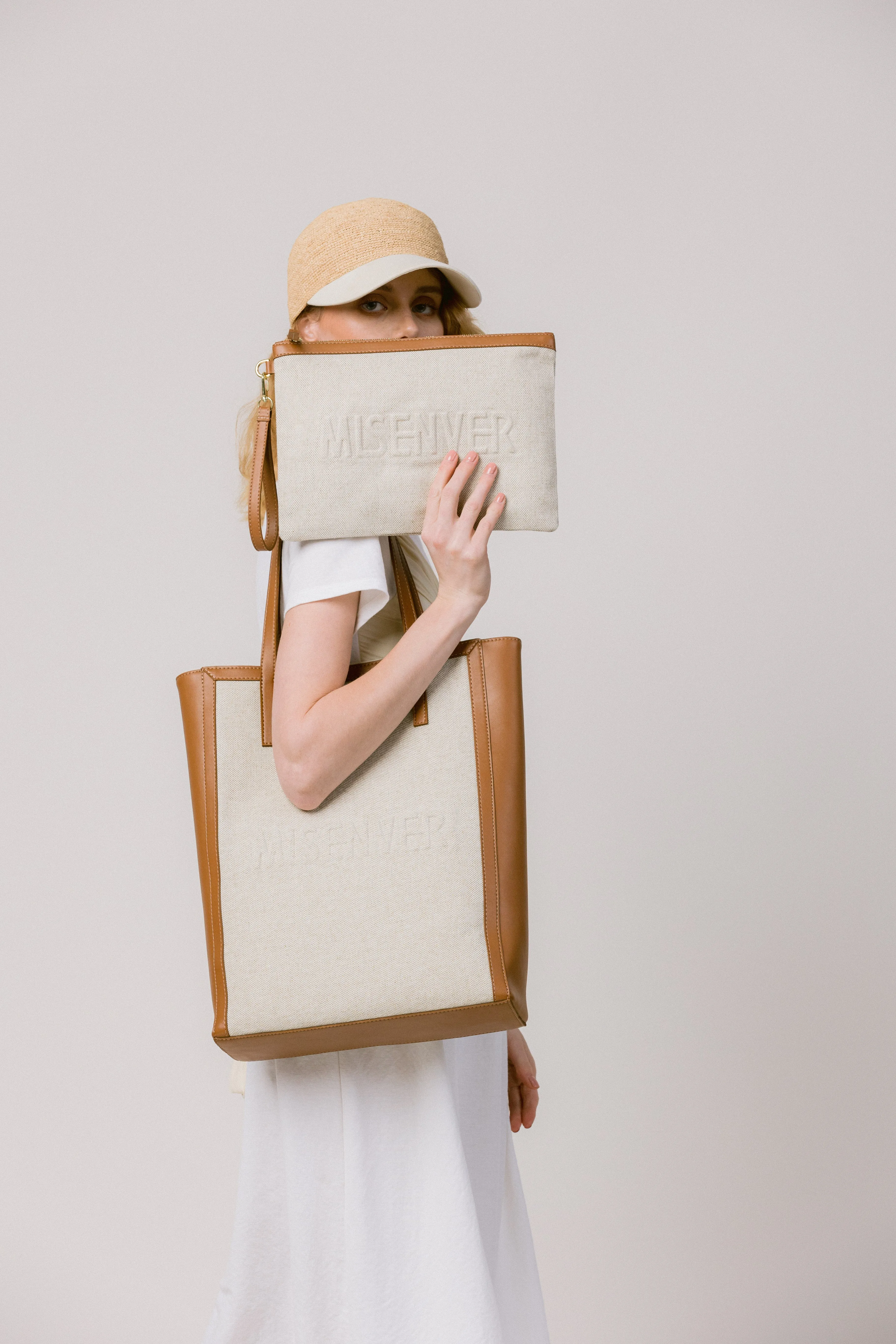 Canvas Embossed Clutch