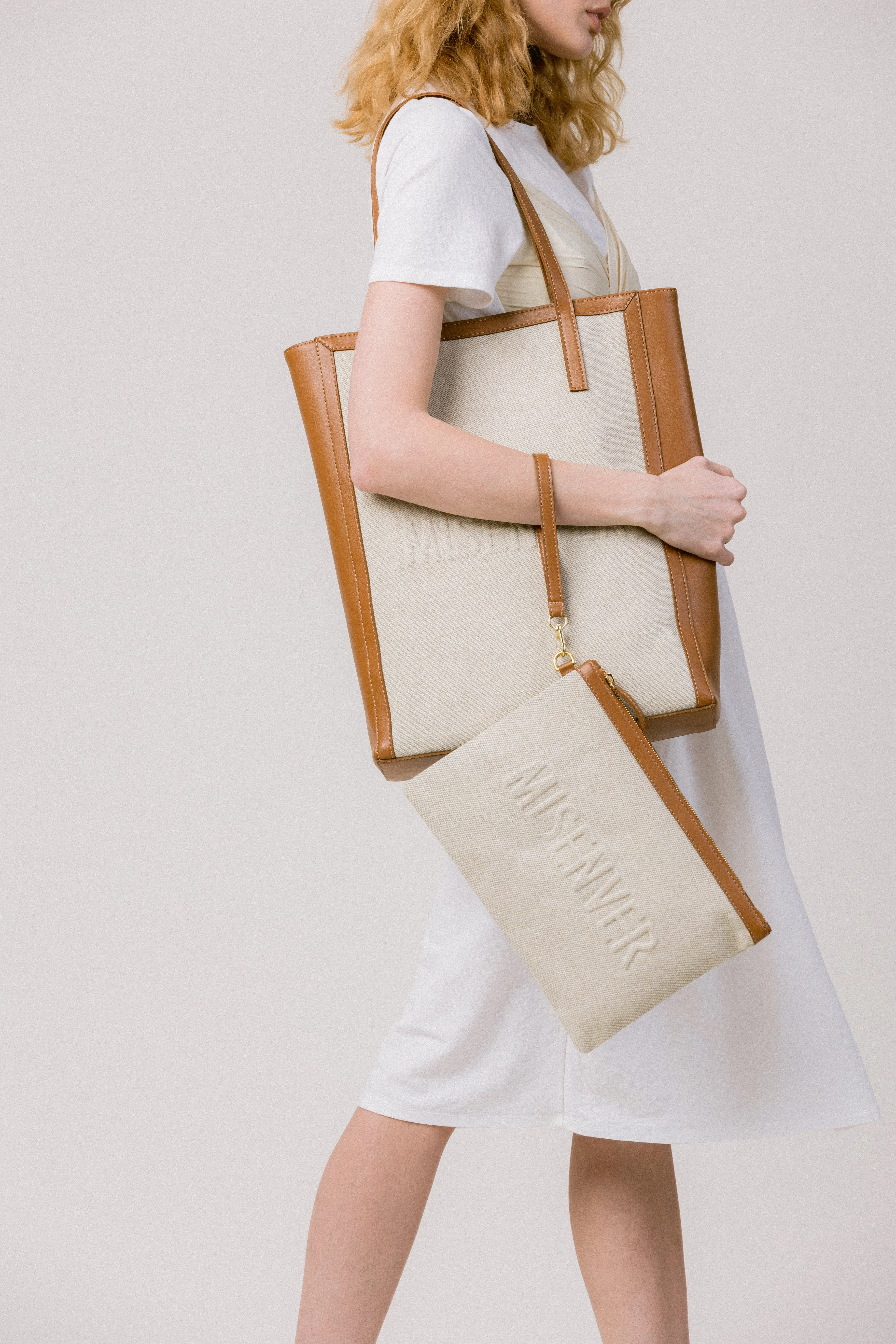 Canvas Embossed Clutch