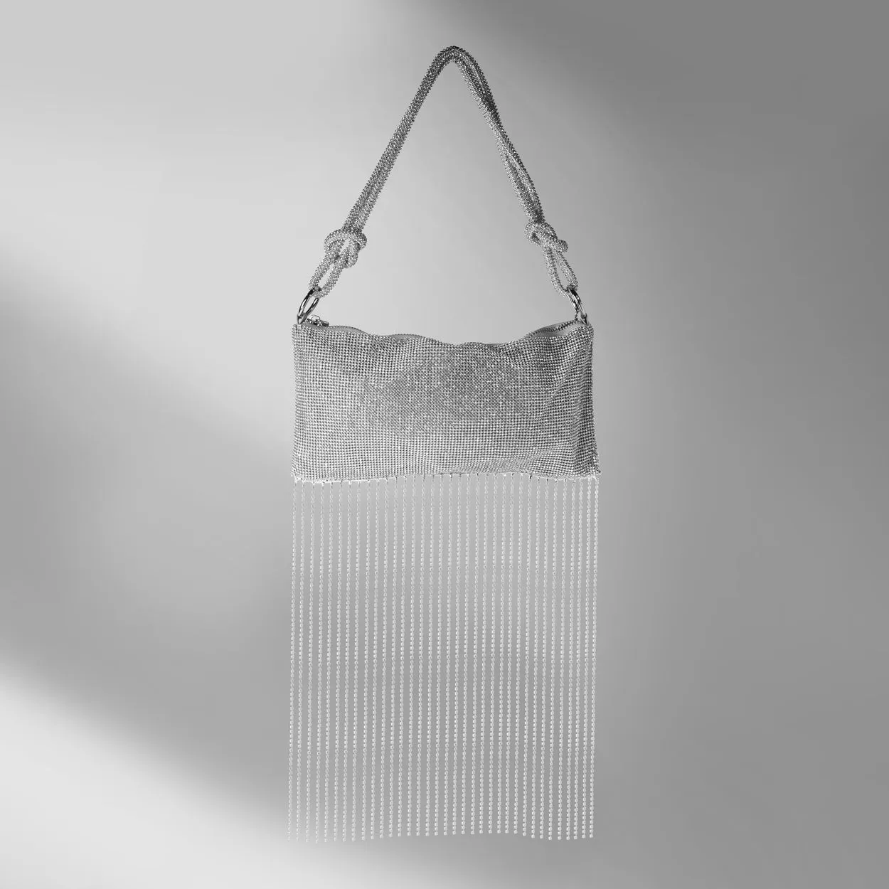 Caprese Behold Silver Clutch