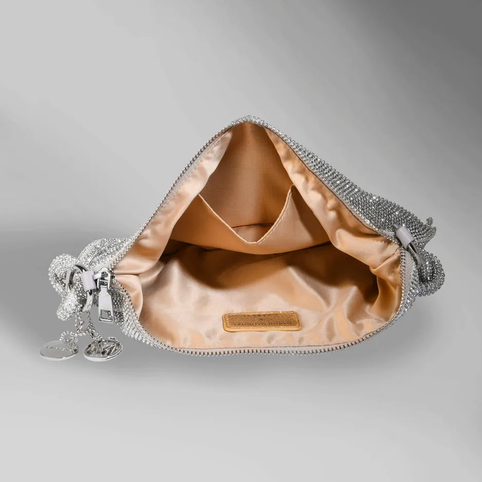 Caprese Behold Silver Clutch