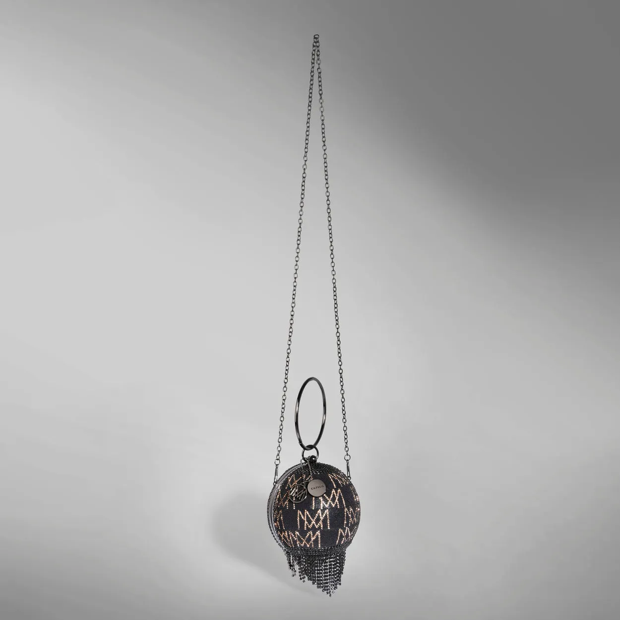 Caprese Enchant Black Gold Clutch