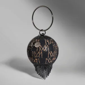 Caprese Enchant Black Gold Clutch