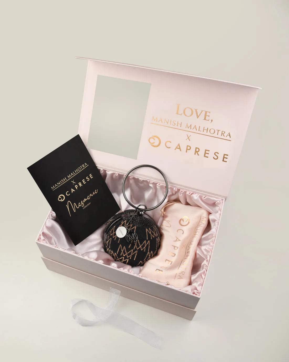 Caprese Enchant Black Gold Clutch
