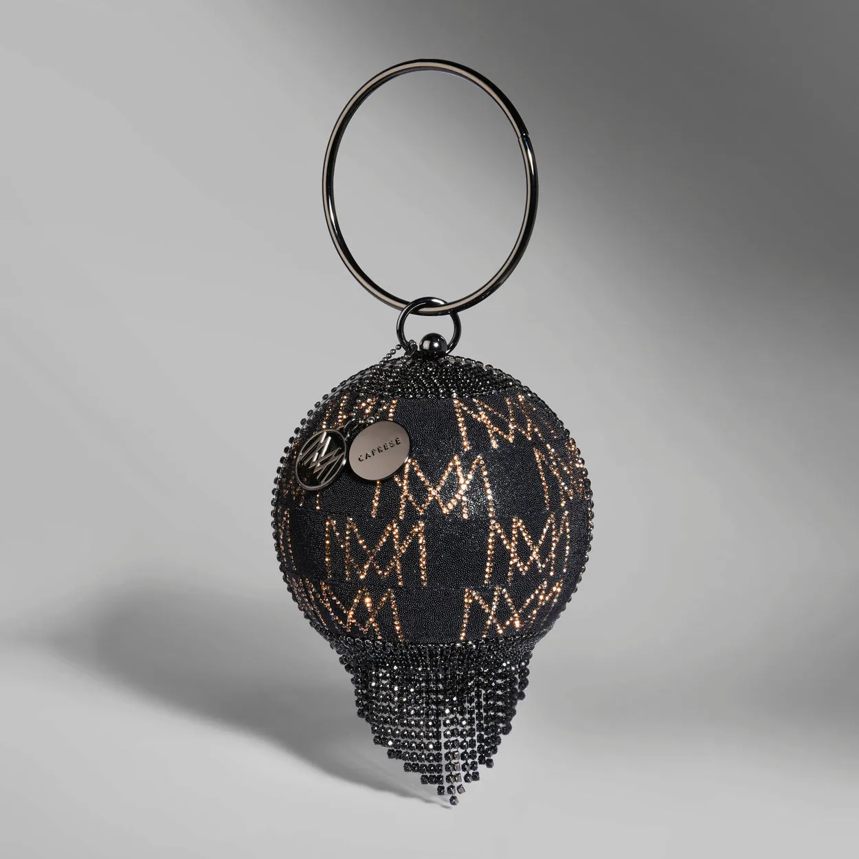 Caprese Enchant Black Gold Clutch