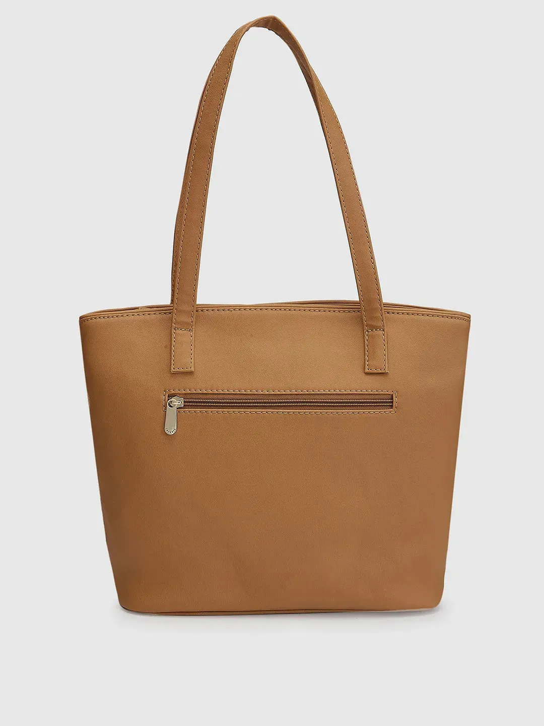 Caprese Tresna Embroidery Fawn Tote Handbag