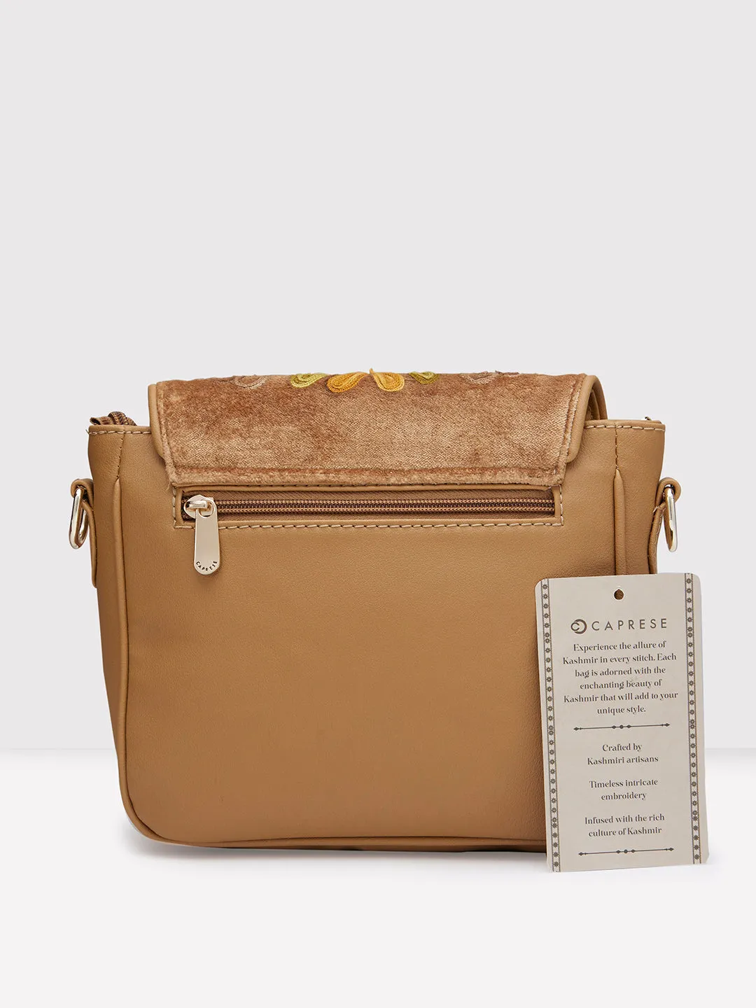 Caprese Tresna Large Embroidery Fawn Sling Bag