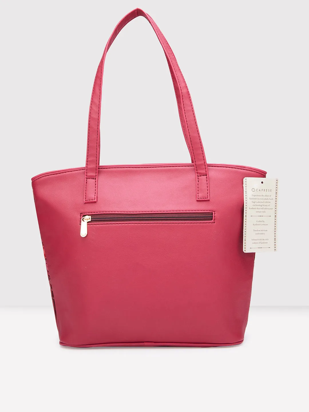 Caprese Tresna Medium Maroon Tote Bag