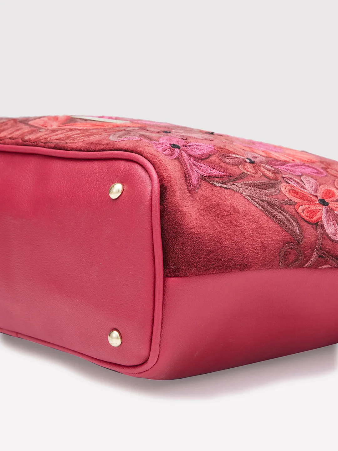 Caprese Tresna Medium Maroon Tote Bag