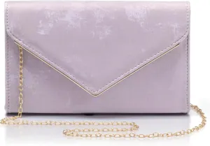 CARIEDO Women Flap Evening Tote Bag PU Leather Clutch Bridal Wallet for Wedding Prom Night Party