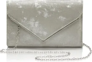 CARIEDO Women Flap Evening Tote Bag PU Leather Clutch Bridal Wallet for Wedding Prom Night Party