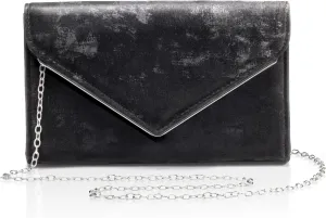 CARIEDO Women Flap Evening Tote Bag PU Leather Clutch Bridal Wallet for Wedding Prom Night Party