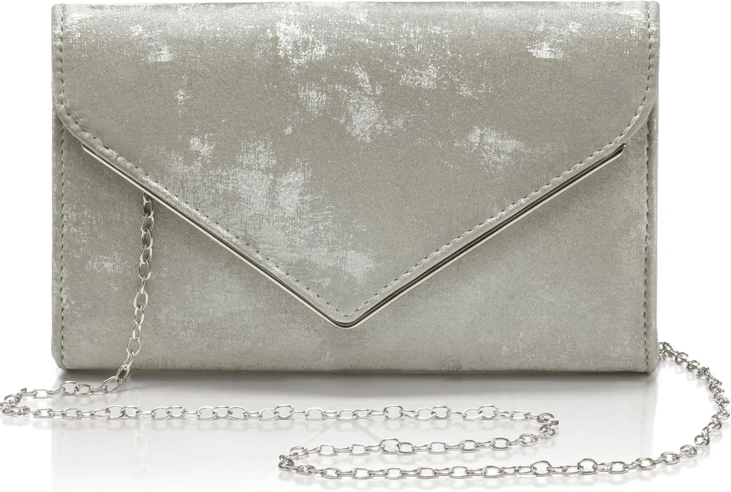 CARIEDO Women Flap Evening Tote Bag PU Leather Clutch Bridal Wallet for Wedding Prom Night Party
