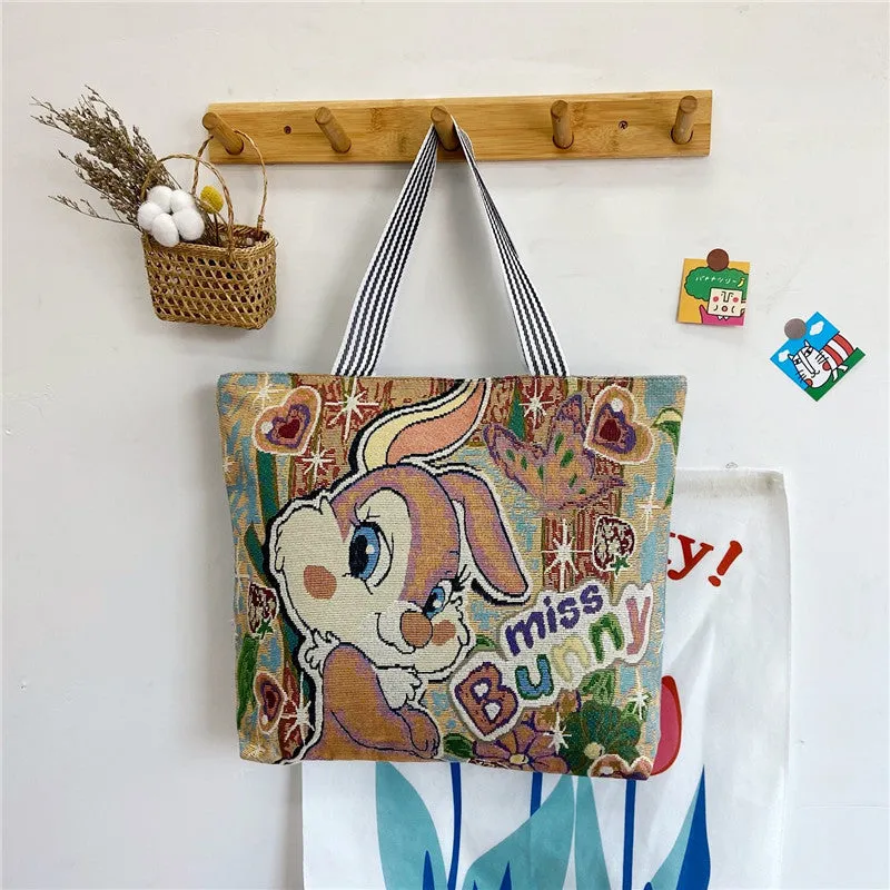 Cartoon Embroidered Leisure Big Owl Embroidery Bags