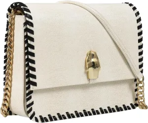 Cavalli Class GWLPCL B20 Milano Rmx 00 White/Black Large Shoulder Bag for Womens