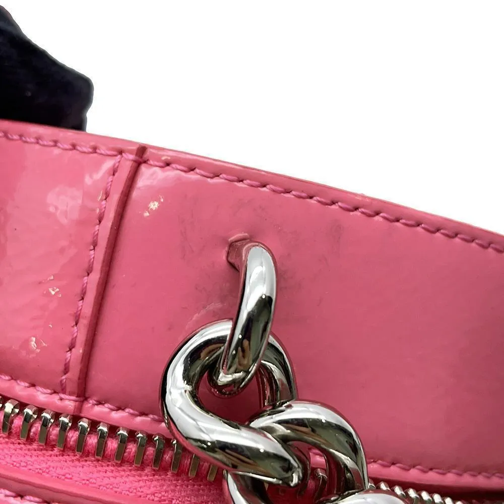 CHANEL Round As Earth ChainShoulder Bag PinkA91946 Patent Leather