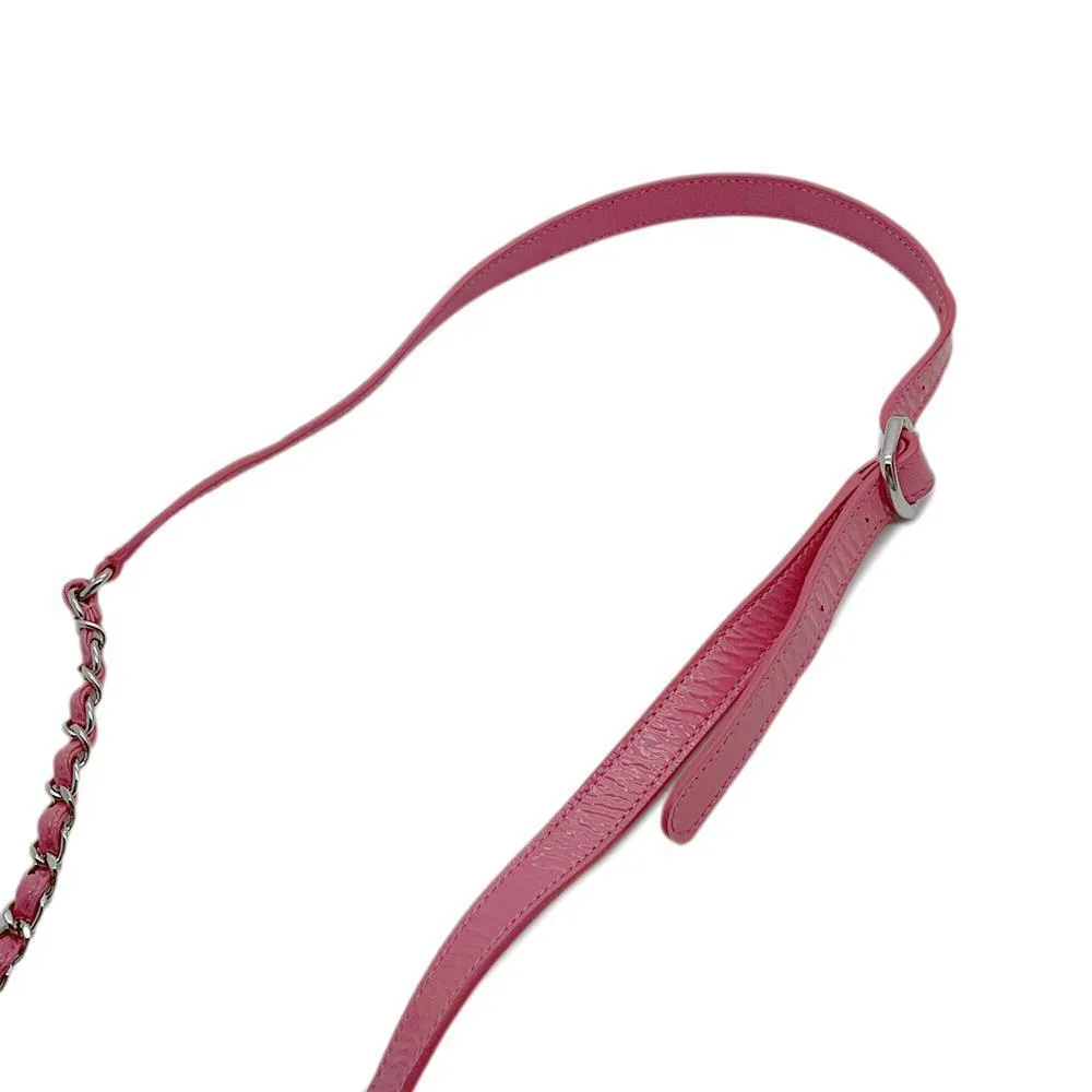 CHANEL Round As Earth ChainShoulder Bag PinkA91946 Patent Leather