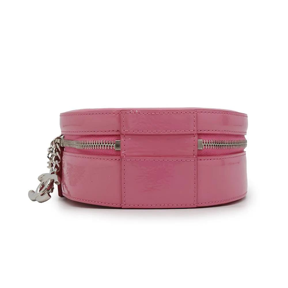 CHANEL Round As Earth ChainShoulder Bag PinkA91946 Patent Leather